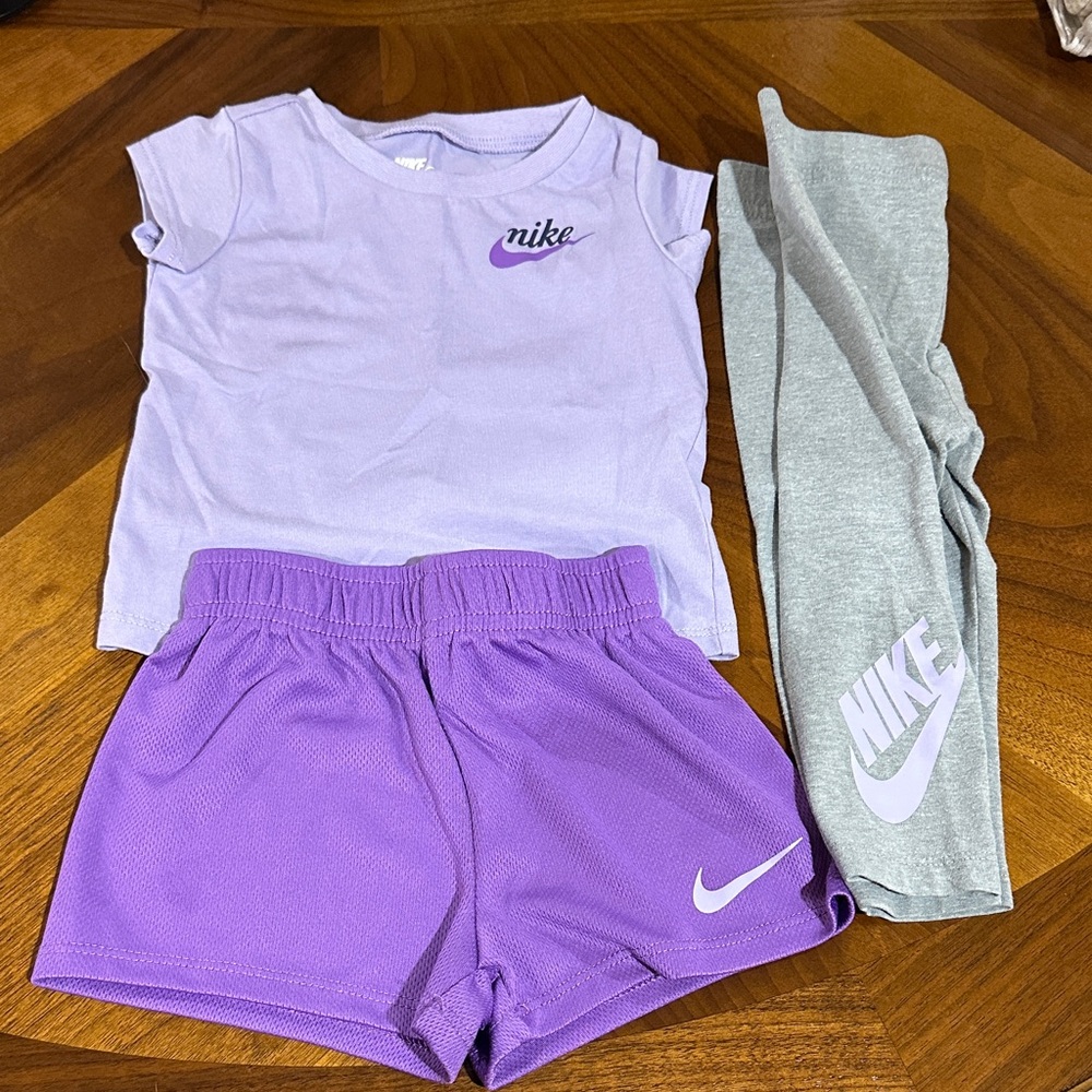 Nike Lavender and Gray Kids Set